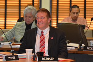 Reznicek at Nebraska Board of Regents meeting