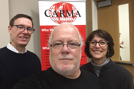 Bergh, Williams and Locke selfie it up at the CARMA webcast.