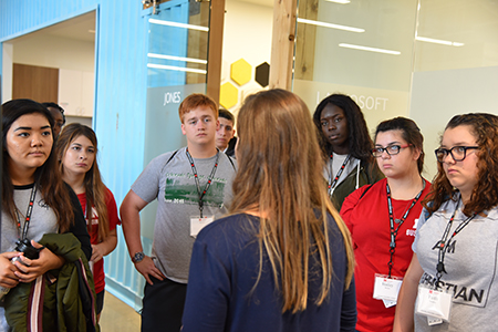 Student visits Spreetail on Innovation Campus to learn more about what it takes to succeed in business.