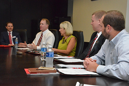Athletic Director Sean Eichorst meets with new MAIAA board