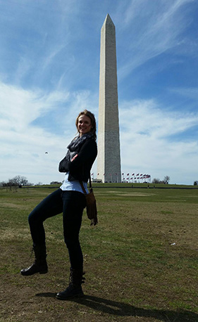 Van Hoosen at Washington Monument