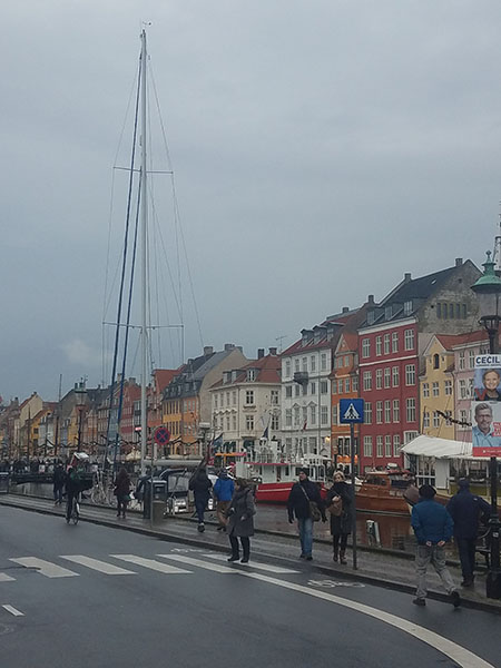 Overcast street in Copenhagen.