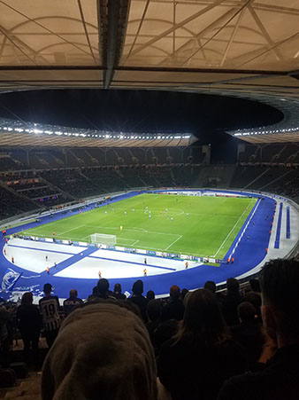 Game inside the Olympiastadion