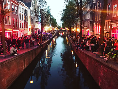 Amsterdam's famous Red Light District.