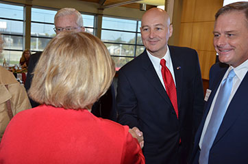 Dean Donde Plowman and Nebraska Governor Pete Ricketts
