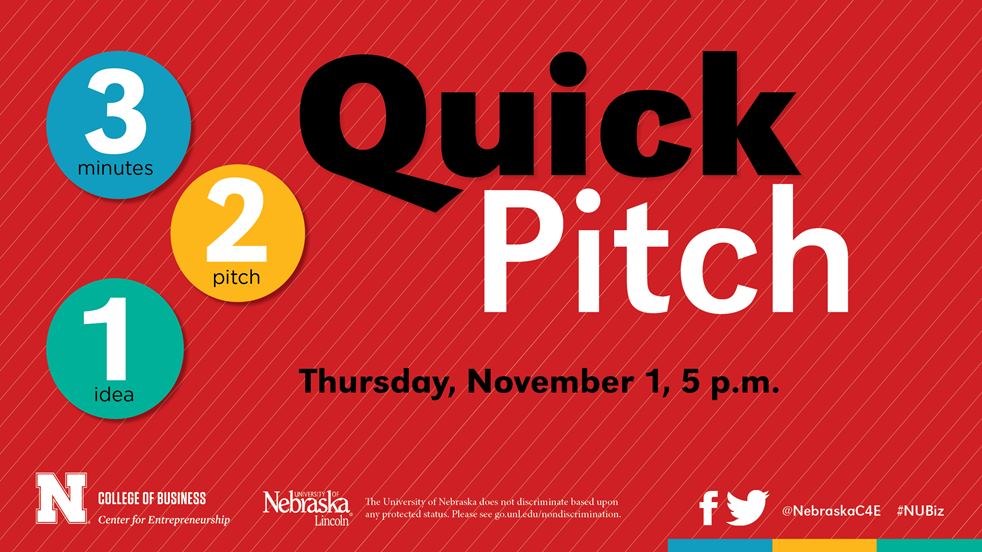 3-2-1 QuickPitch Competition - November 1, 2018