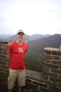 Nielsen at the Great Wall of China