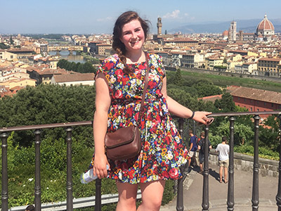 At Piazzale Michelangelo overlooking Florence
