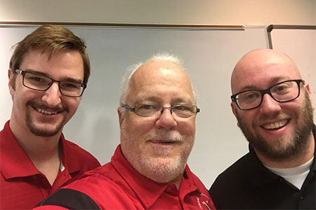 Podany, Williams and Sherrill are all smiles after first CARMA webcast in Nebraska