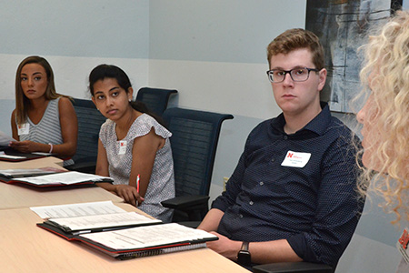 Jankey (second from left) at MABA orientation