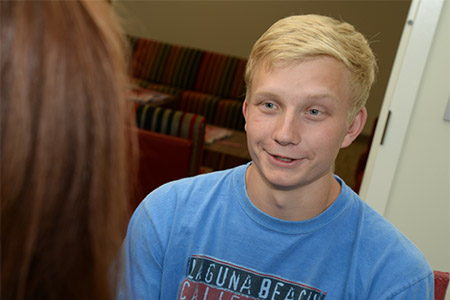 Freshman Logan Lewis was attracted to the College of Business through the strong actuarial science program and Nebraska Business Honors Academy.