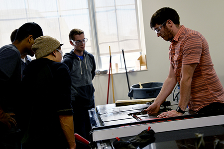 Students and business professionals took a tour of the Nebraska Innovation Studio makerspace during the conference.