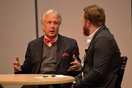 Winkler speaks with Hundahl at Bloomberg event