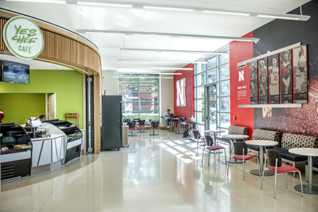Yes Chef is located at the southeast corner of Howard L. Hawks Hall on first floor.