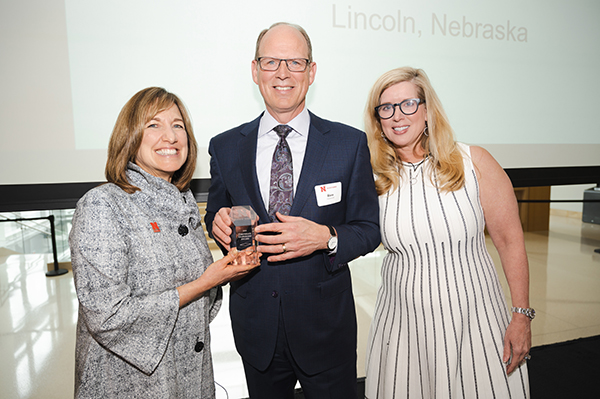 Russ Gronewold, president and chief executive officer, accepted the Corporate Leadership Award on behalf of Bryan Health.