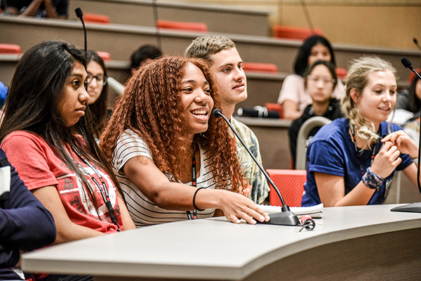 Lauren Lewis and other students attending the DREAMBIG Academy pre-college program in 2019.