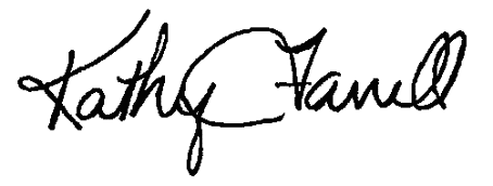 Kathy Farrell Signature