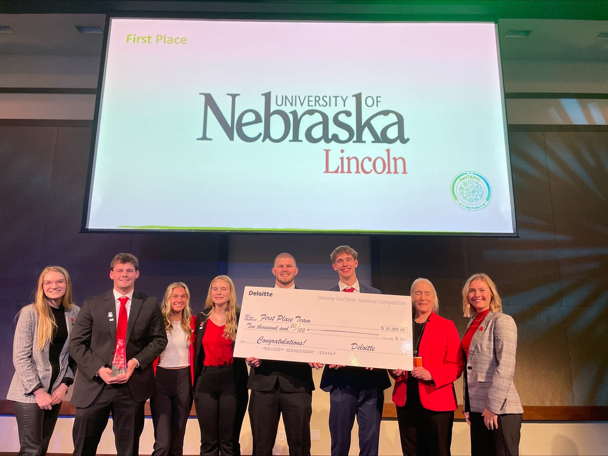 Nebraska's School of Accountancy tax team won the national Deloitte FanTAXTic Business Case Competition in January.