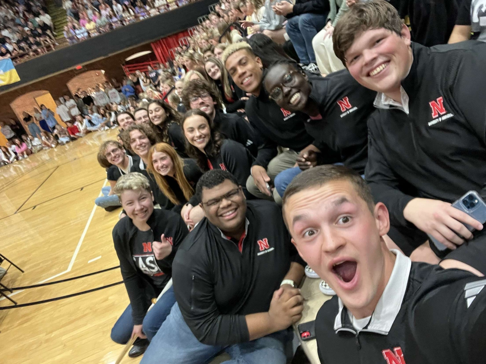 Sadd and fellow royalty finalists celebrate Homecoming at Nebraska..