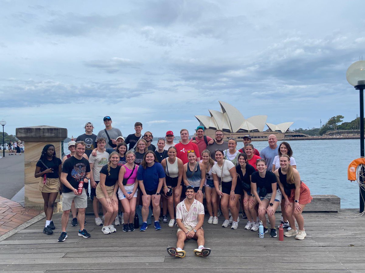 Erickson and other Huskers studying Asian-Pacific economies in Australia visited famous sites like the Sydney Opera House and Harbor.