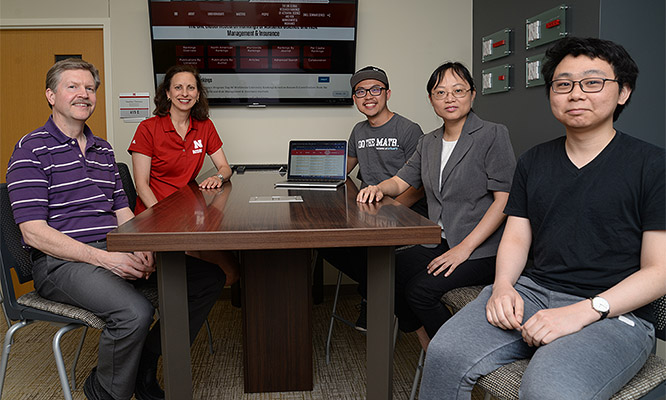 Members of the project team from left to right: James Fairchild, Sue Vagts, Tzong Her Lee, Yijia Lin and Zheng Nian Yop. 