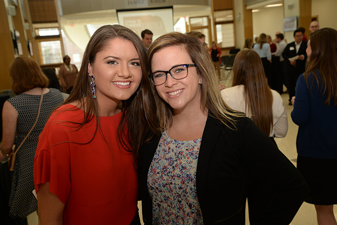 Audra Cooksley (left) connected with Michaela Akridge's vision for Food Fort and used the class mission to advocate for the nonprofit to receive Strive to Thrive Lincoln grant funding.