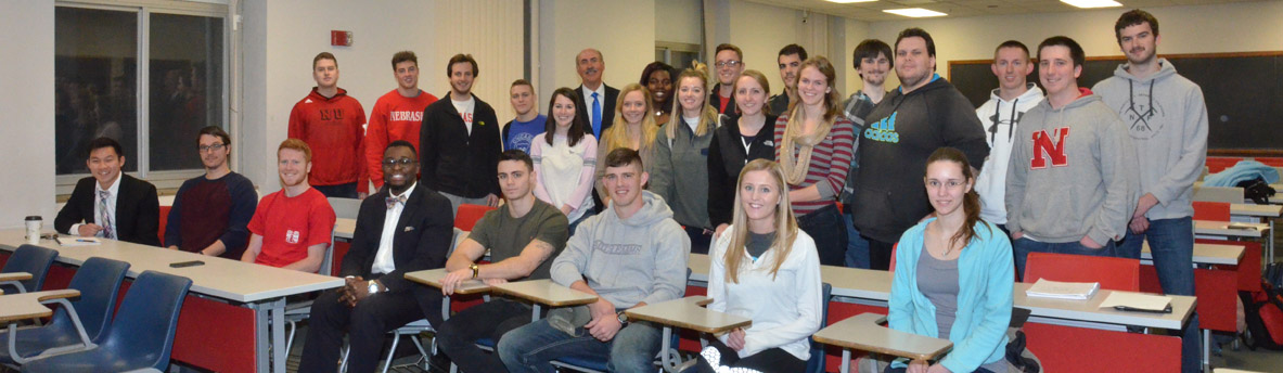 Woerth with international business students