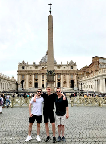 Hanging out in the Vatican City with my new Swedish friends Victor and Vittaly.
