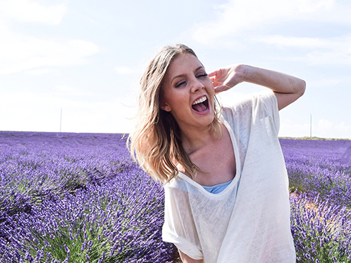 Enjoying the lavender fields of Provence. Yes, this is real!