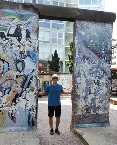 Part of the Berlin Wall at Checkpoint Charlie.