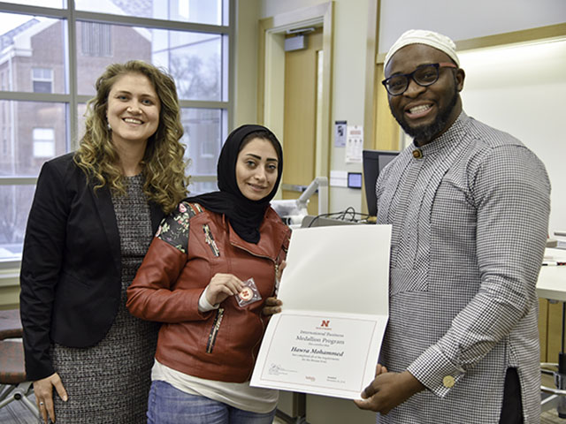 Mohammed received a bronze medallion in the International Business Medallion Program.