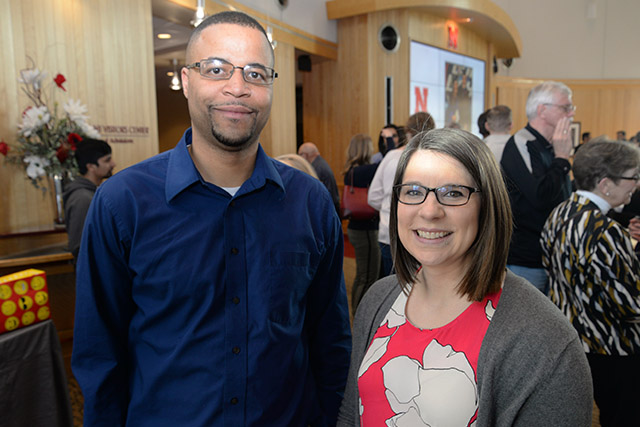 Dr. Robert Harrison (left) helped guide Nappier Cherup on her master's thesis which led to connections at Nebraska.
