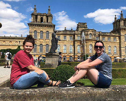 My friend Marley and I at Blenheim Palace.
