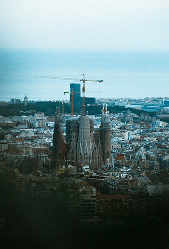 Sagrada Familia as seen from the Bunkers of Carmel.