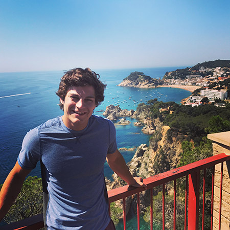 Beautiful view overlooking the small coastal town of Tossa de Mar.