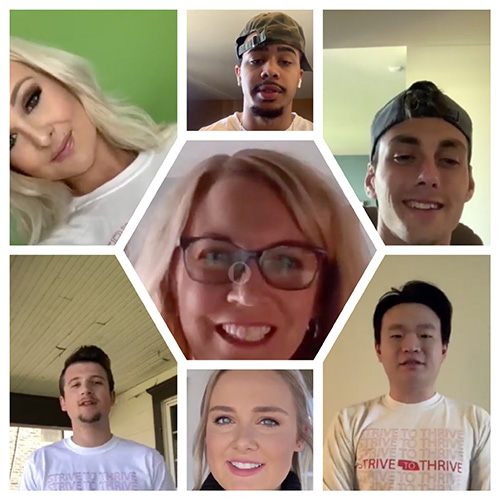 Dr. Amber Messersmith and students connected via Zoom to recognize the grant recipients for the spring 2020 semester. 