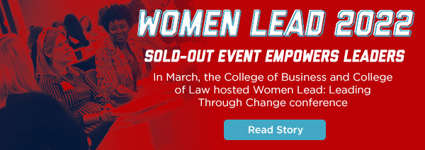The College of Business and College of Law partnered to host a sold-out Women Lead 2022 – Leading Through Change at Nebraska Innovation Campus, Friday, March 4. Local and national leaders presented at the conference which advances women in law, business, philanthropy and government.