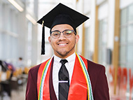 After not finding success as a freshman, Ra'Daniel Arvie of Omaha, Nebraska, came back to college ready to find a way. He graduated with a degree in human resources management this spring.