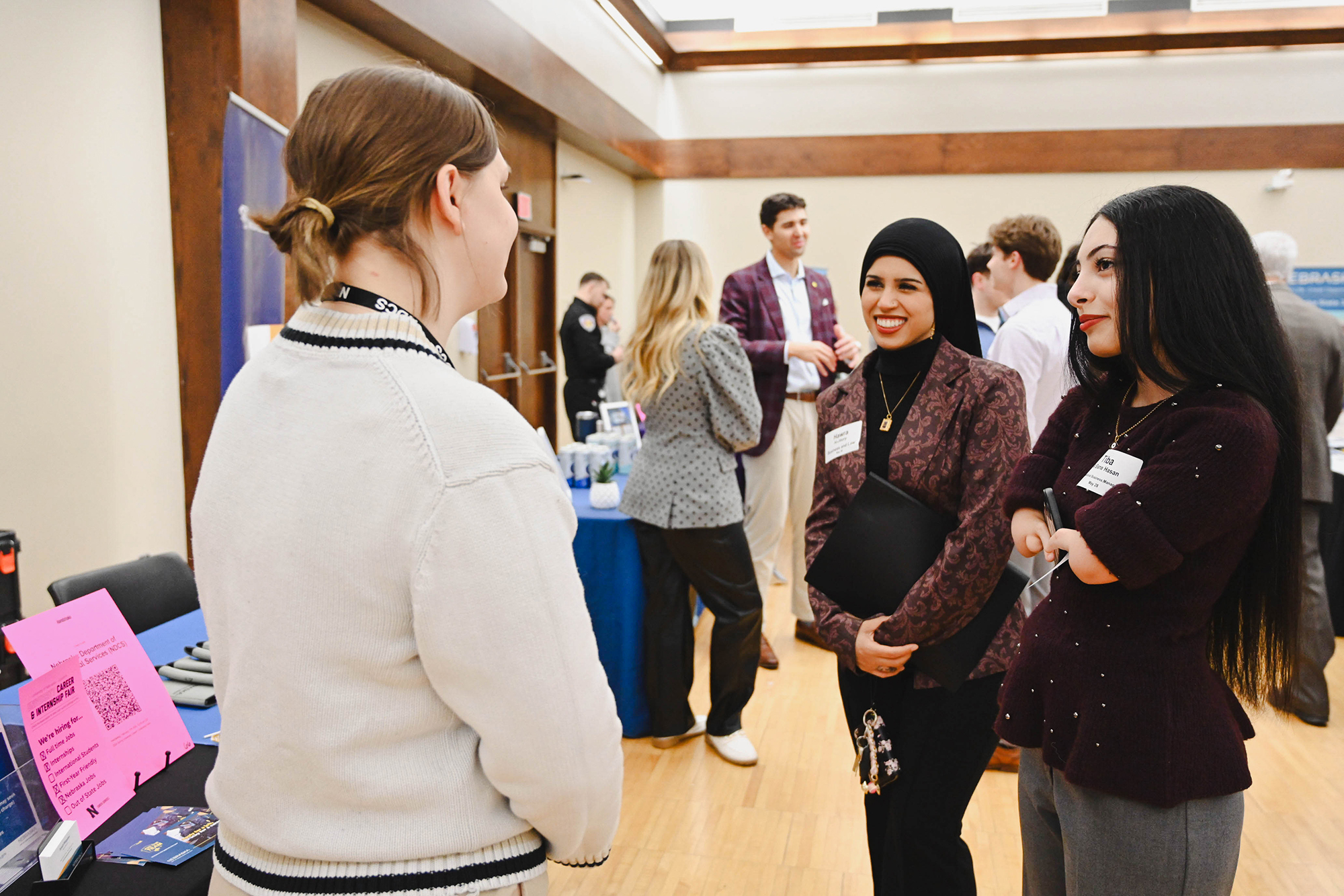 Girls at a career fair