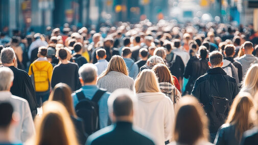 People walking on a street