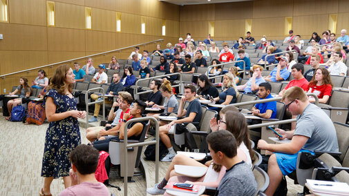 Laurie Miller teaching a class