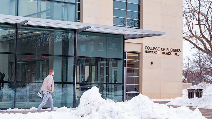 College of Business in the winter