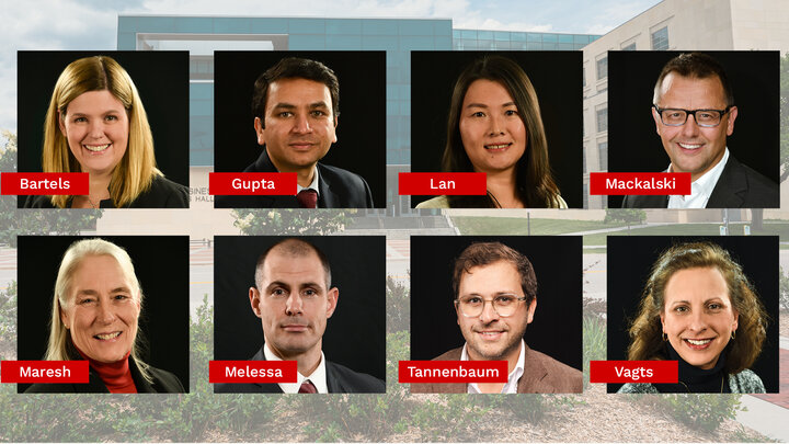 Eight faculty members at the University of Nebraska–Lincoln College of Business