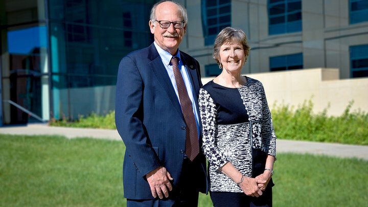 Dr. James R. Schmidt, James W. & Helen A. Hanson Professor of Economics at the University of Nebraska–Lincoln College of Business, retired in May after a 44-year career leading econometrics education and impactful teaching practices. Schmidt and his wife, Debra, attended the College of Business Awards Reception in April.