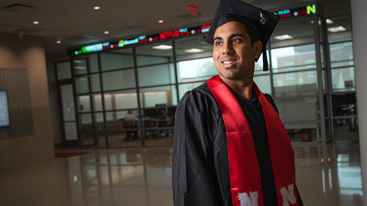 Ananth Venkatachalam, a senior finance major from Vermillion, South Dakota