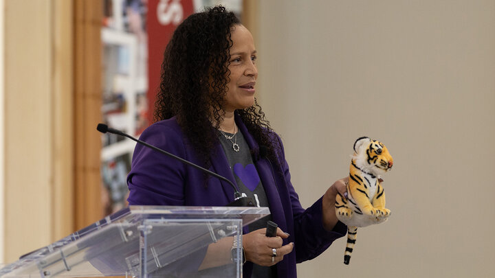 Noelle Russell delivering the keynote address at the Emerging Tech Conference