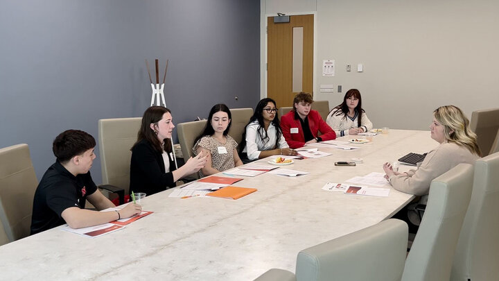 Kasey Sendgraff of Firespring meets with Inclusive Business Leaders from the University of Nebraska-Lincoln