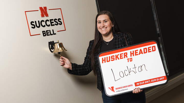Hailey Hopper rings the Success Bell