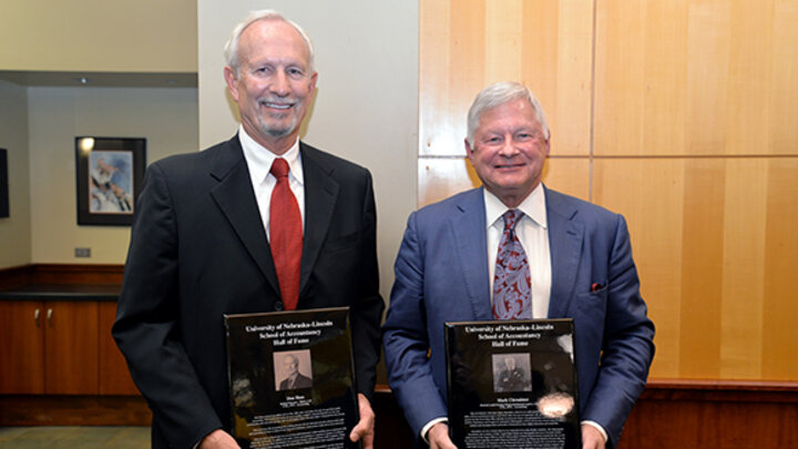 Don Ham and Mark Chronister enter the School of Accountancy Hall of Fame