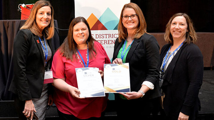 Sheri Irwin-Gish, Kimberly Smith, Laura Niles and Stephanie Smith attended the CASE conference in Denver, Colorado, in January.